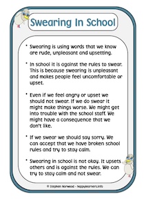 Swearing in School Social Story